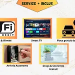 Апартаменты Ideal Pro & Couple - 2 Theme Boho Chic Rdc & Dandy 1er Etage - Quartier Calme - Jardin - Wifi Hd - Smart Tv - Parking Gratuit - Proche Centre & Transports - Ask *