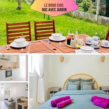 Ideal Pro & Couple - 2 Theme Boho Chic Rdc & Dandy 1er Etage - Quartier Calme - Jardin - Wifi Hd - Smart Tv - Parking Gratuit - Proche Centre & Transports - Ask * 발랑시엔