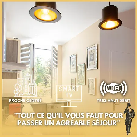 아파트 Ideal Pro & Couple - 2 Theme Boho Chic Rdc & Dandy 1er Etage - Quartier Calme - Jardin - Wifi Hd - Smart Tv - Parking Gratuit - Proche Centre & Transports - Ask 발랑시엔