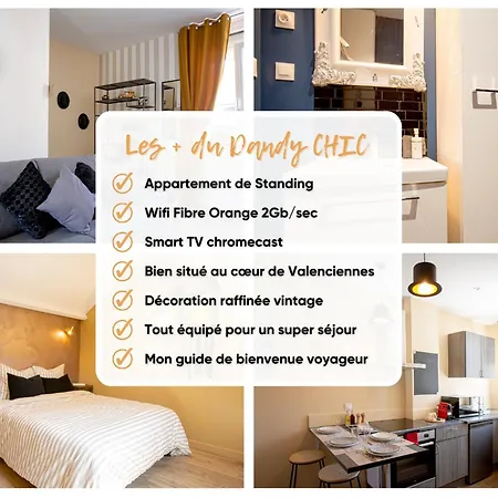 Ideal Pro & Couple - 2 Theme Boho Chic Rdc & Dandy 1er Etage - Quartier Calme - Jardin - Wifi Hd - Smart Tv - Parking Gratuit - Proche Centre & Transports - Ask 발랑시엔