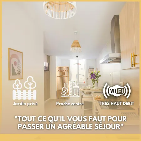 Ideal Pro & Couple - 2 Theme Boho Chic Rdc & Dandy 1er Etage - Quartier Calme - Jardin - Wifi Hd - Smart Tv - Parking Gratuit - Proche Centre & Transports - Ask