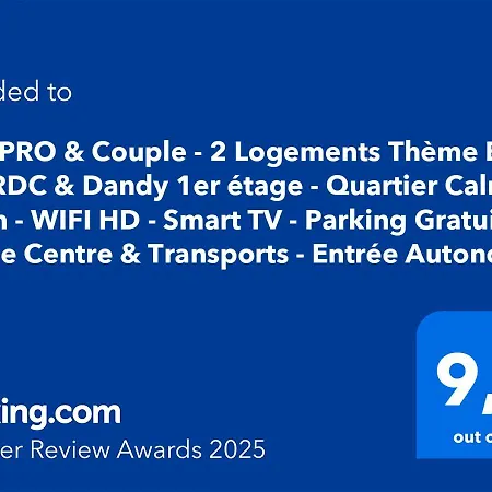 Ideal Pro & Couple - 2 Theme Boho Chic Rdc & Dandy 1er Etage - Quartier Calme - Jardin - Wifi Hd - Smart Tv - Parking Gratuit - Proche Centre & Transports - Ask